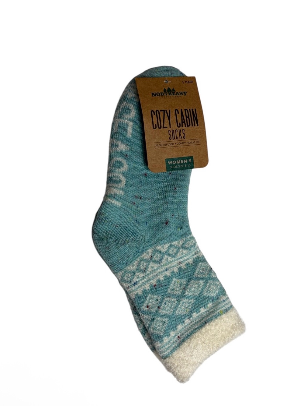 NWT Cozy cabin socks aloe infused comfy snug fit socks size 5-10